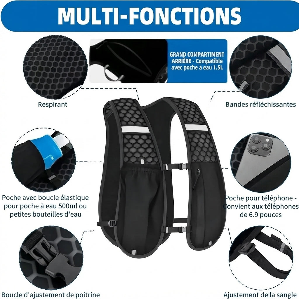 Gilet d'hydratation - Sac trail running