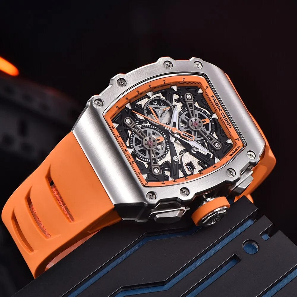 Montre Sport Pagani à Quartz Rectangle Saphir