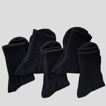 5 Paires de Chaussettes Noir-Gris-Blanc Noir