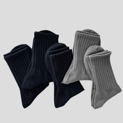 5 Paires de Chaussettes Noir-Gris-Blanc Noir Gris