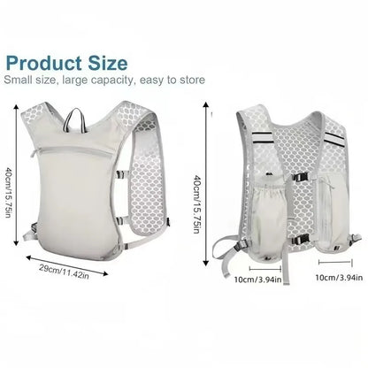 Running Hydration Vest for Women and Men, Water-Resistant, Breathable, Backpack for Runs, Hiking, Cycling, Trails, Marathons