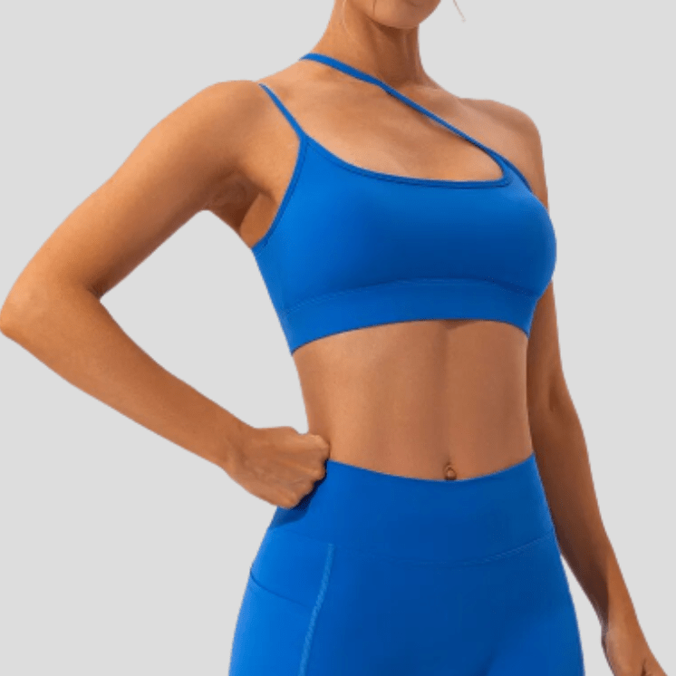 Brassière De Sport Diagonale Bleu / S