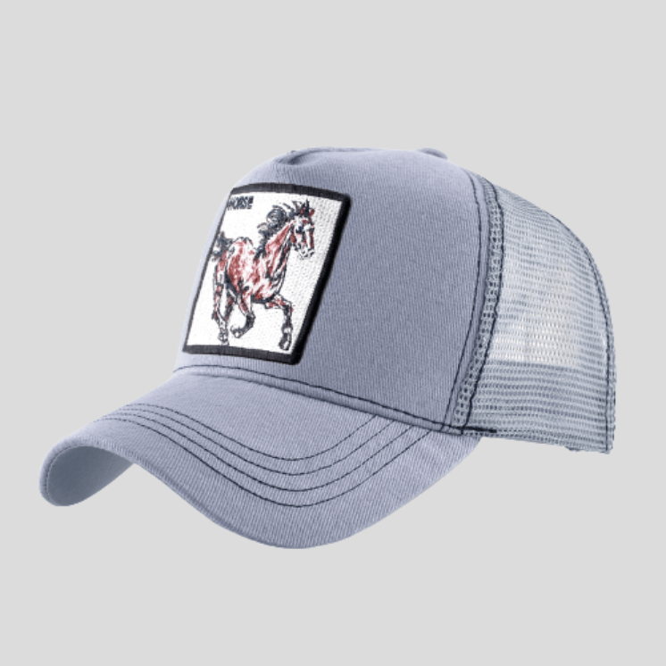 Casquette De Sport Cheval Gris