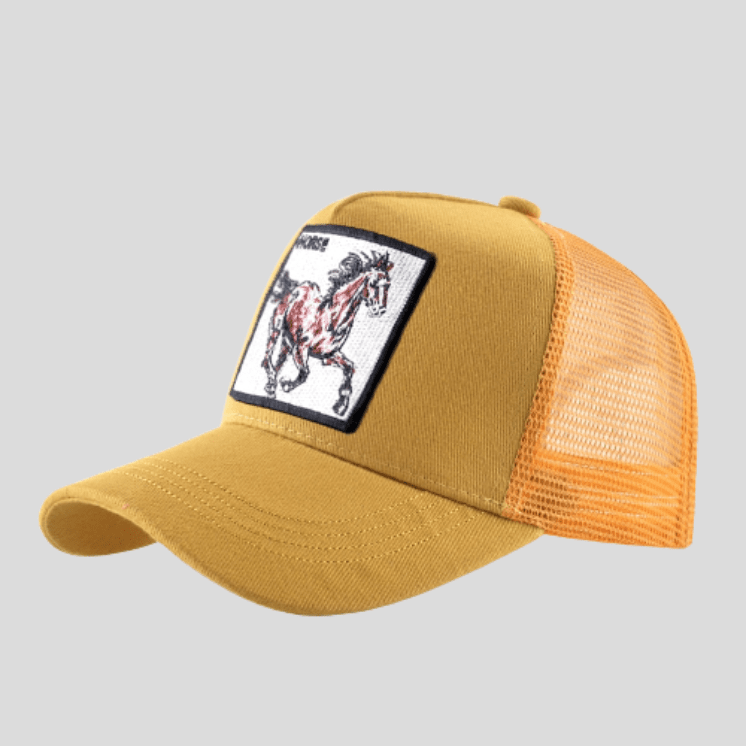 Casquette De Sport Cheval Jaune