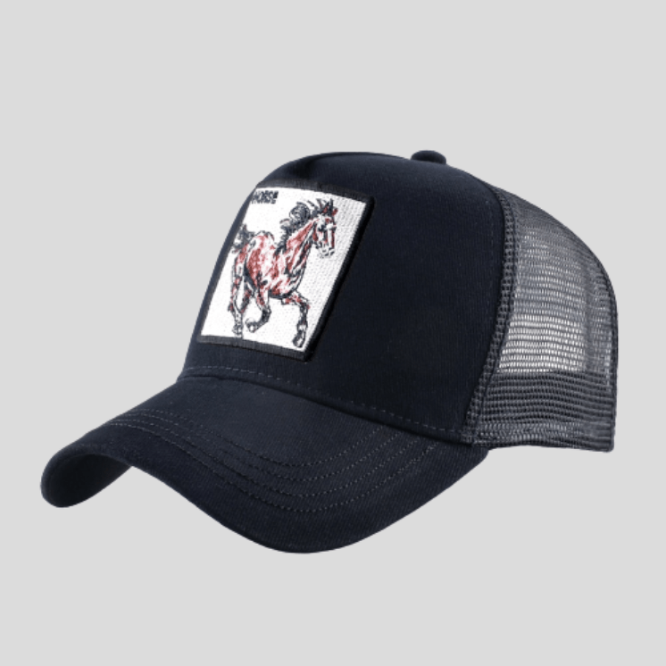 Casquette De Sport Cheval Noir