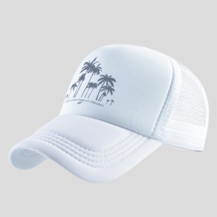 Casquette De Sport Palmiers Blanc / 56-60cm