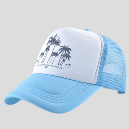 Casquette De Sport Palmiers Bleu / 56-60cm