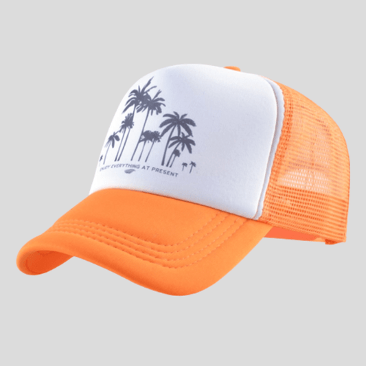 Casquette De Sport Palmiers Orange / 56-60cm