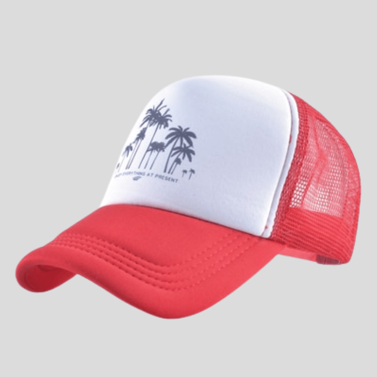 Casquette De Sport Palmiers Rouge / 56-60cm