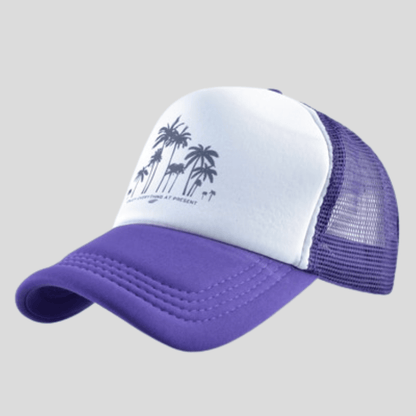 Casquette De Sport Palmiers Violet / 56-60cm