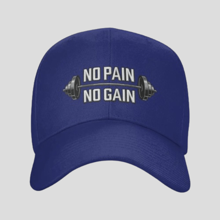 Casquette No Pain No Gain Bleu / Ajustable