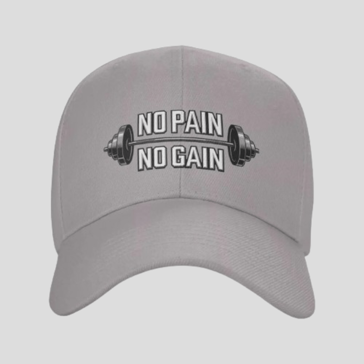 Casquette No Pain No Gain Gris / Ajustable