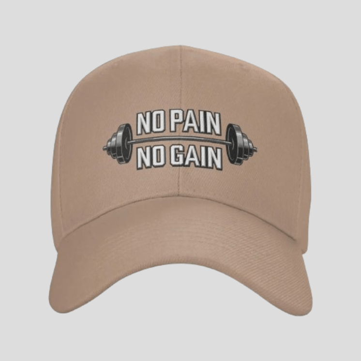 Casquette No Pain No Gain Marron / Ajustable