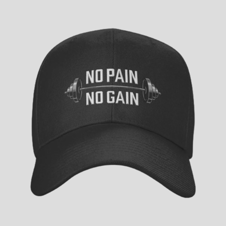 Casquette No Pain No Gain Noir / Ajustable