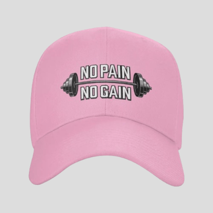 Casquette No Pain No Gain Rose / Ajustable