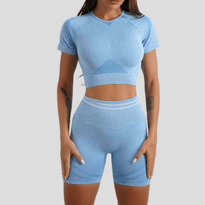 Ensemble Femme Gym Bleu / S