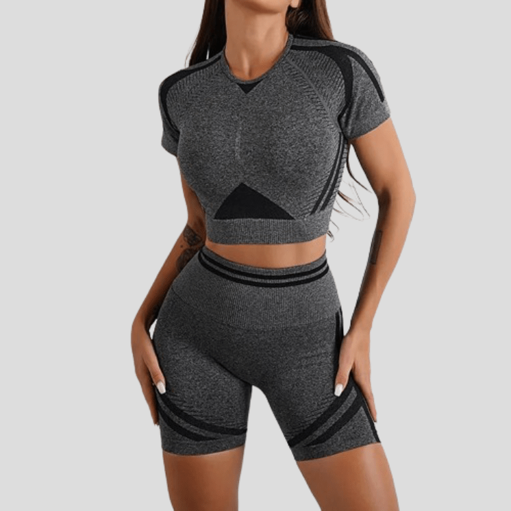 Ensemble Femme Gym Gris Foncé / S