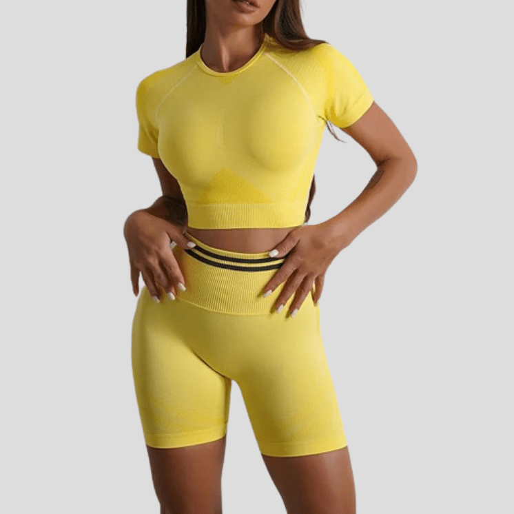 Ensemble Femme Gym Jaune / S