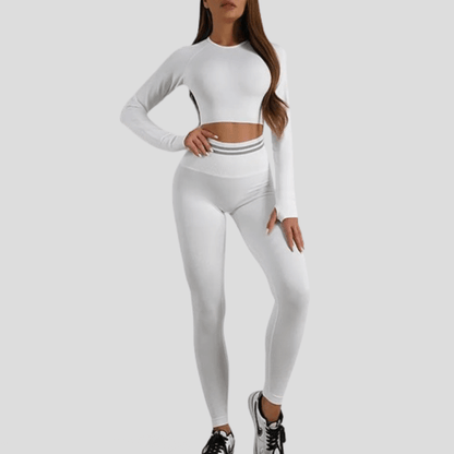 Ensemble Femme Legging Gym Blanc / S