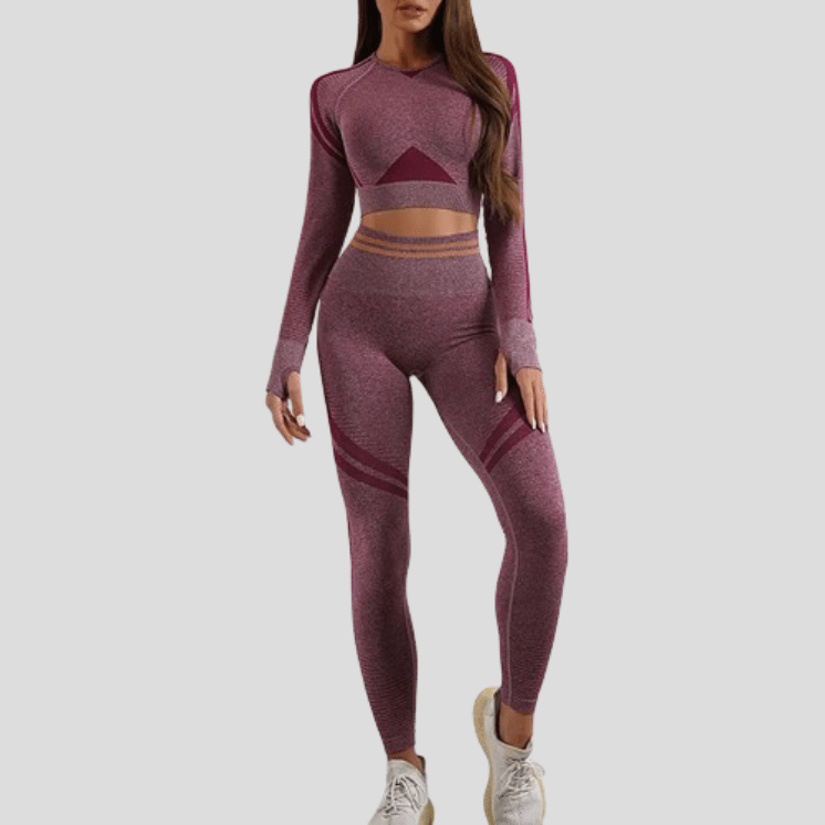 Ensemble Femme Legging Gym Bordeaux / S