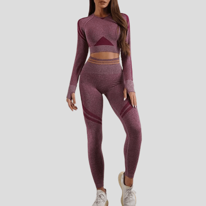 Ensemble Femme Legging Gym Bordeaux / S