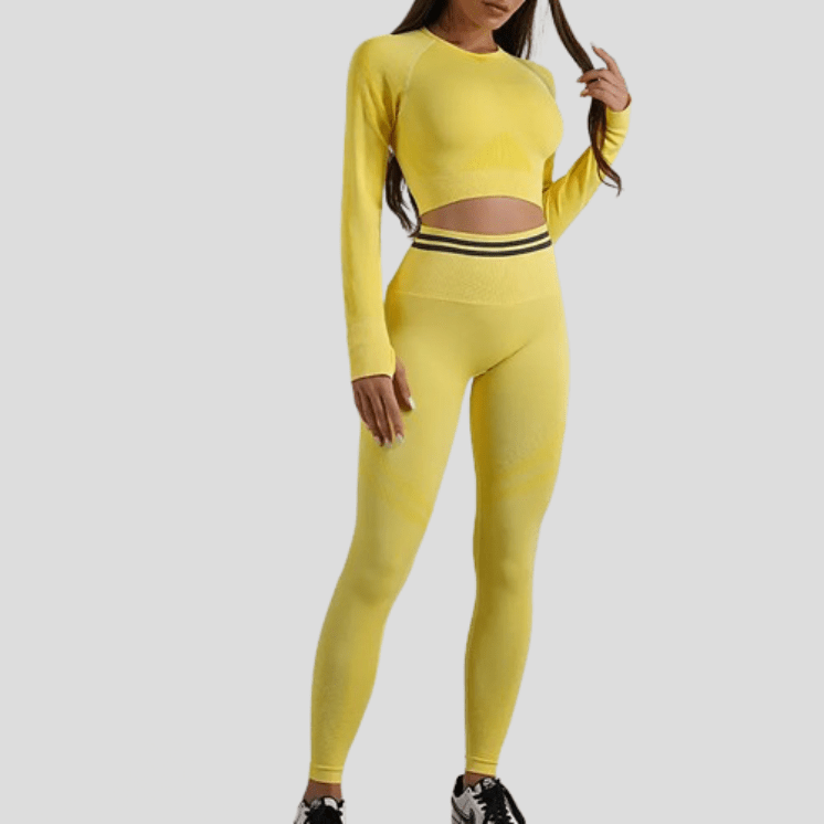 Ensemble Femme Legging Gym Jaune / S