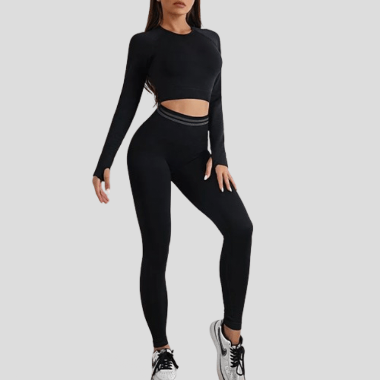 Ensemble Femme Legging Gym Noir / S