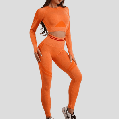 Ensemble Femme Legging Gym Orange / S