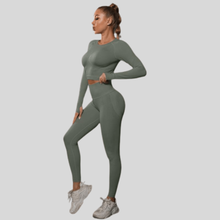 Ensemble Femme Legging Sport Gris / S