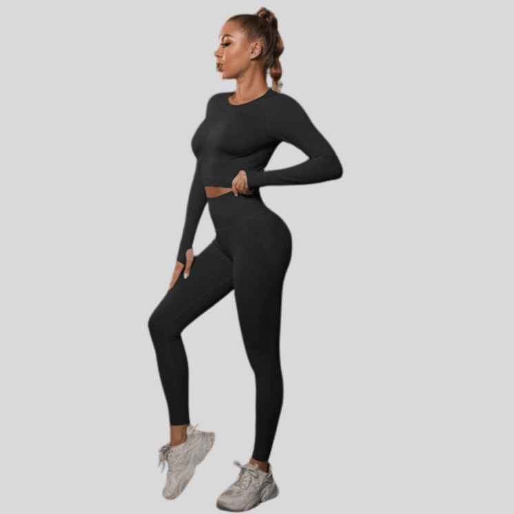 Ensemble Femme Legging Sport Noir / S