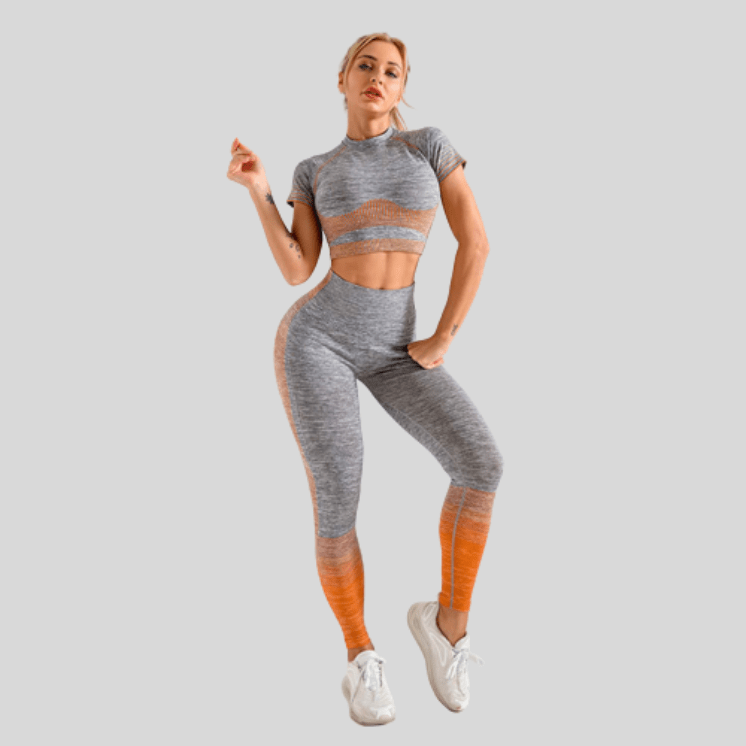 Ensemble Femme Legging Sport Orange / S