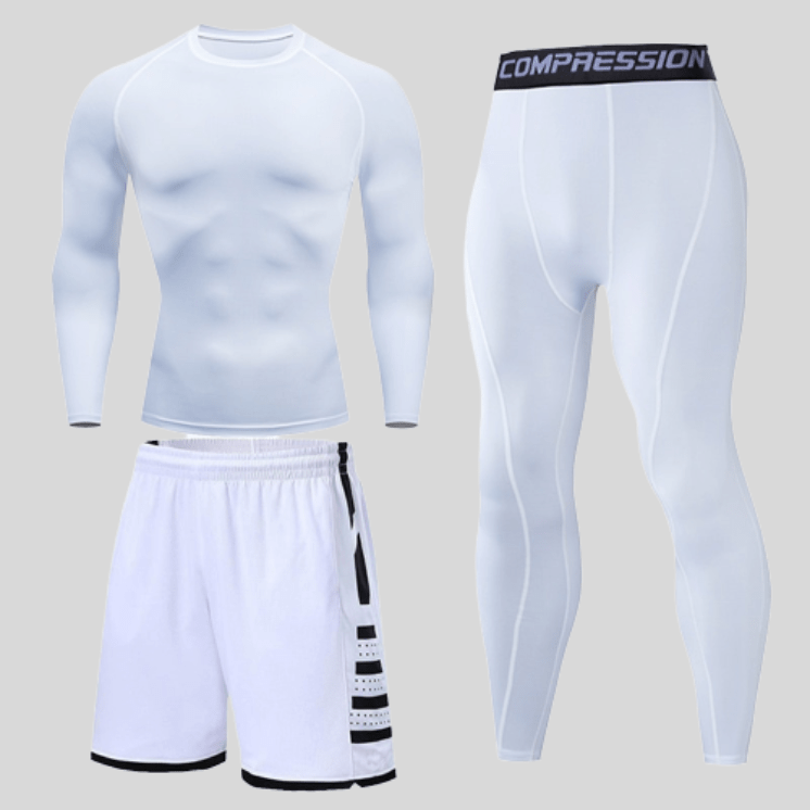 Ensemble Sport Compression Blanc / S