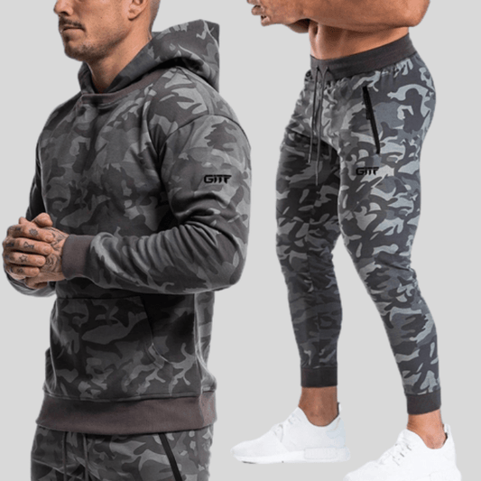 Ensemble Sport Homme Camouflage GITF Camouflage Gris / M