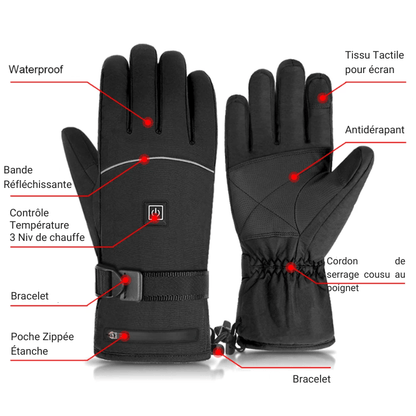 Gants Chauffant Électrique Tactile Imperméable