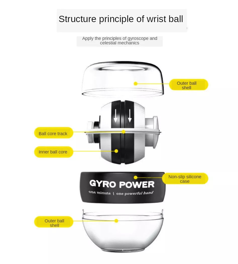 Gyroscope Ball Power Wrist Gyro Ball, Hand Grip Musculation Avant Bras, Hand Gripper, Renforcement de la main, poignet musculation main, Reeducation main, Anneau d'exercice et Balle Anti-Stress Gyroscope Ball Power Wrist Gyro Ball, Hand Grip Musculation Avant Bras, Hand Gripper, Renforcement de la main, poignet musculation main, Reeducation main, Anneau d'exercice et Balle Anti-Stress