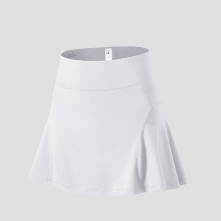 Jupe Tennis, Taille Haute Short Intégré Blanc / S