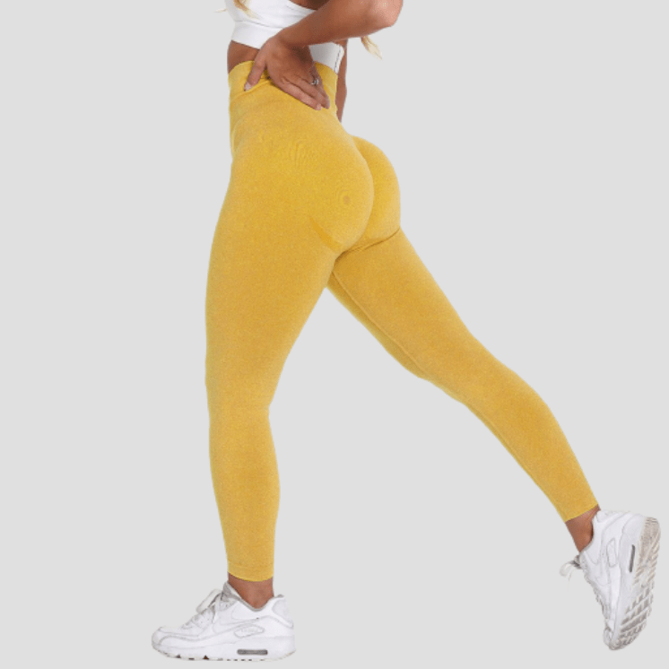 Legging Femme Fitness Jaune / S