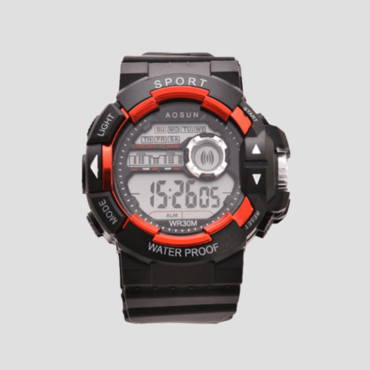 Montre Sport étanche 5 ATM Rouge