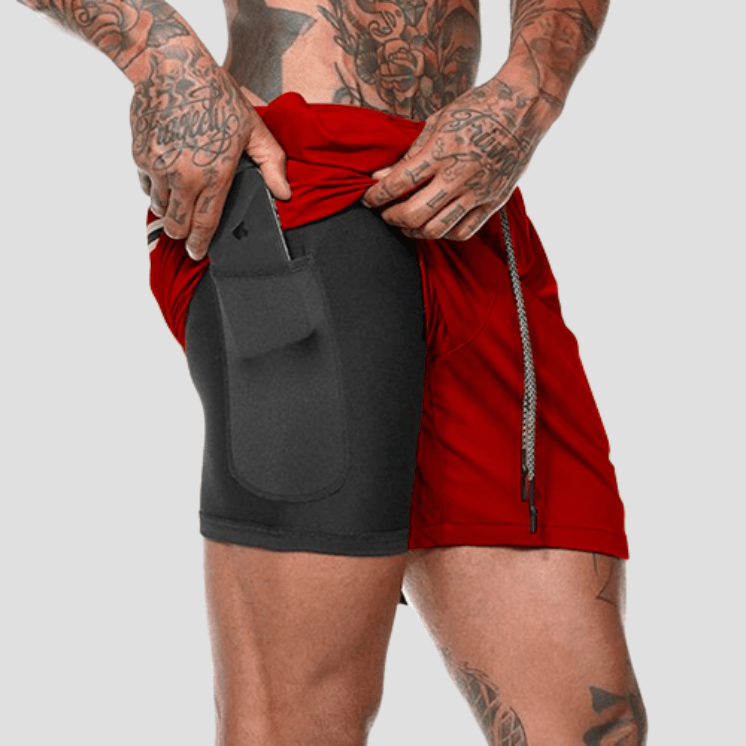 Short Sport Homme Rouge / M