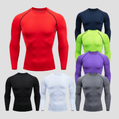 T-Shirt À Compression Manches Longues Homme