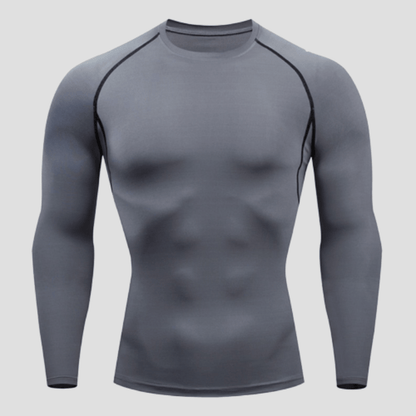 T-Shirt À Compression Manches Longues Homme Gris / S