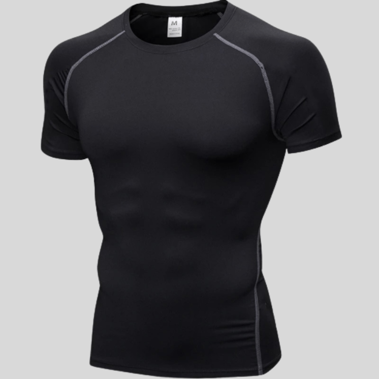 T-Shirt Compression De Sport à Séchage Rapide Noir / S