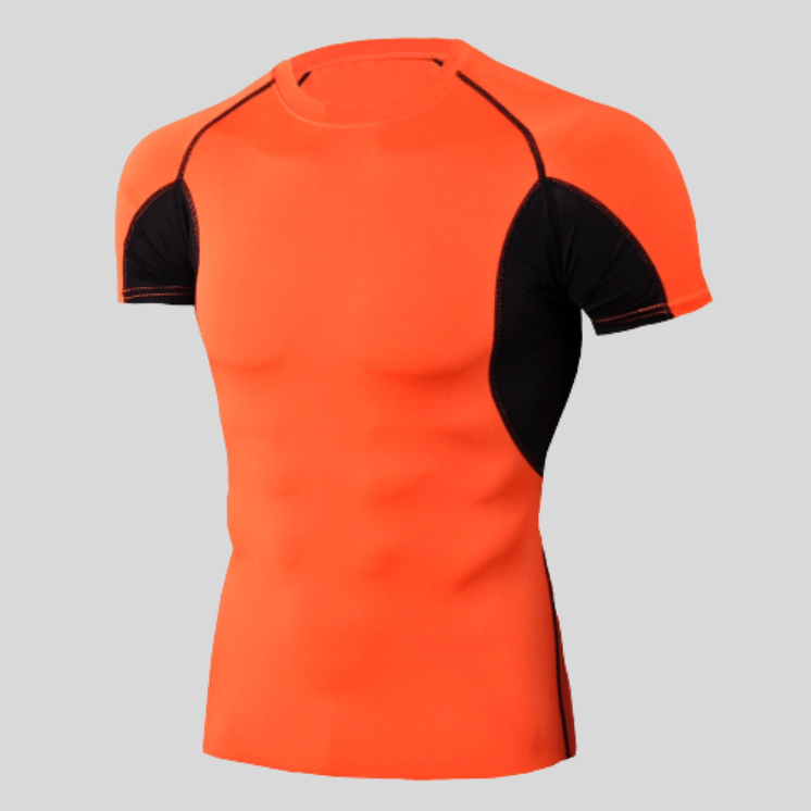 T-Shirt Compression De Sport à Séchage Rapide Orange / S