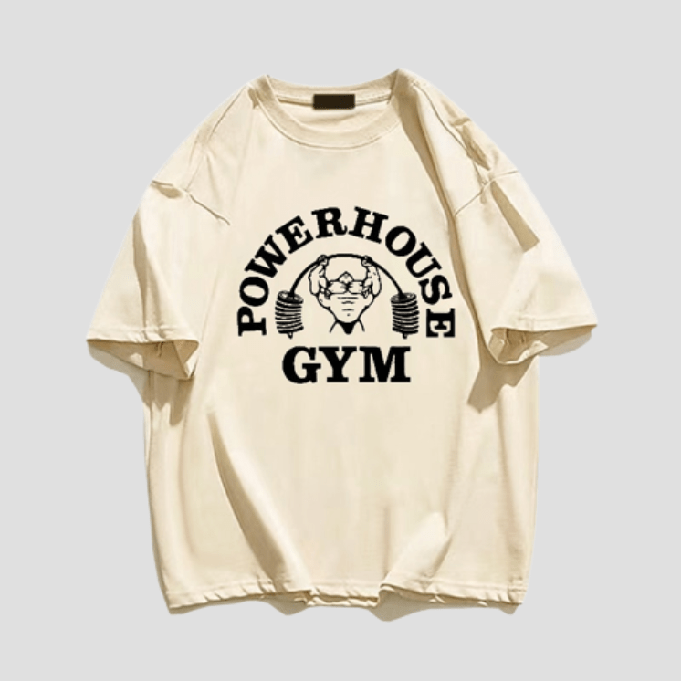 T-Shirt de sport Oversize Power House Gym Beige / S