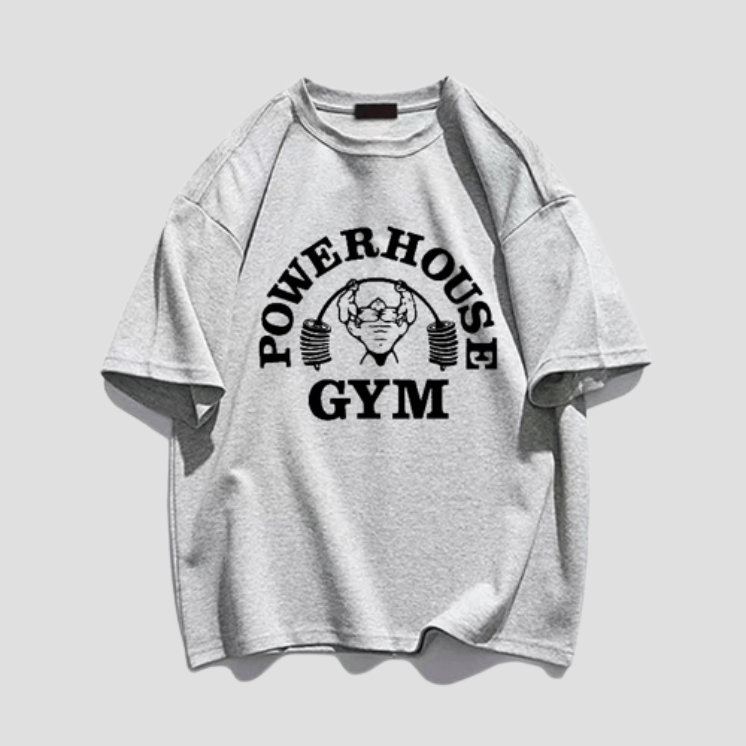 T-Shirt de sport Oversize Power House Gym Gris Clair / S