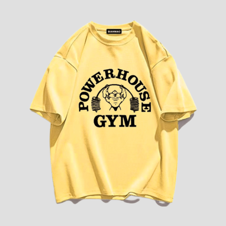 T-Shirt de sport Oversize Power House Gym Jaune / S