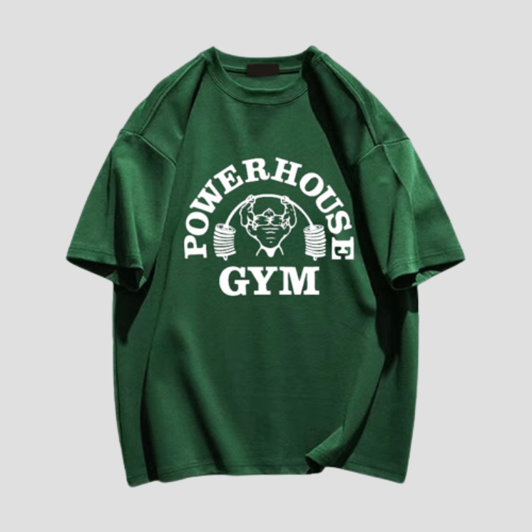 T-Shirt de sport Oversize Power House Gym Vert Foncé / S