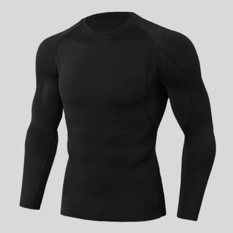 T-Shirt Manche Longue Compression Noir / S