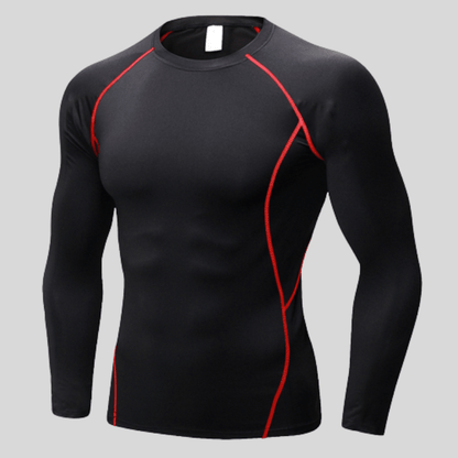 T-Shirt Manche Longue Compression Rouge / S