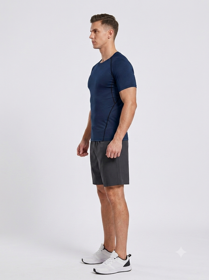 tee shirt compression bleu 2